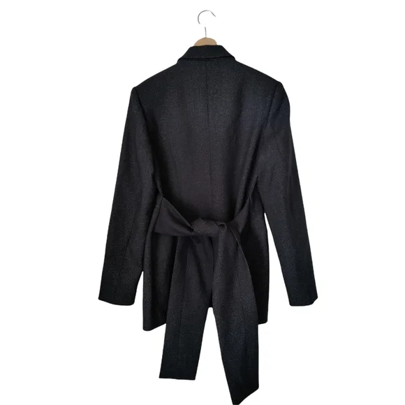 Acler Miller Wrap Belted Blazer Tweed New Women's Jacket Size 8